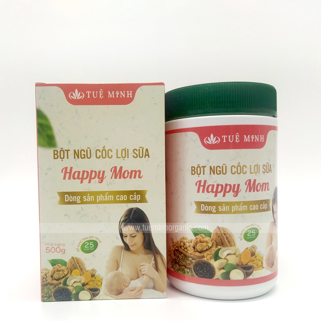 Ngũ cốc Lợi Sữa Tuệ Minh Sữa Về Nhanh - Giảm Cân Cho Mẹ - Tốt Sữa Cho Con - hộp 0,5kg (25 loại hạt)