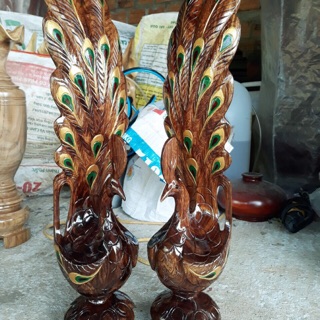 Chim công uyên ương gỗ lim