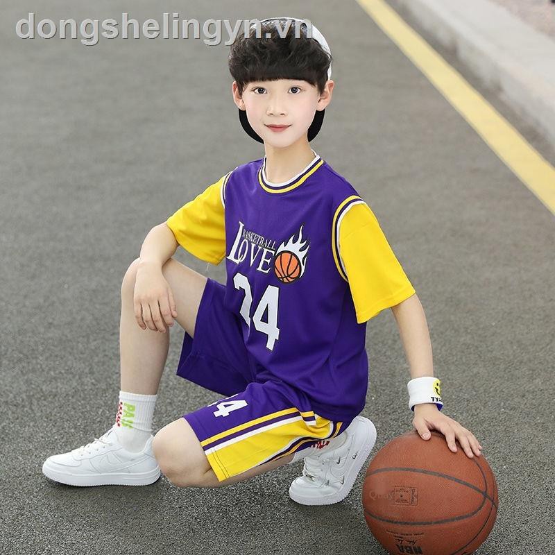 Children s short-sleeved basketball uniform Kobe jersey No. 24 James 23 class team suit men  quần thun bé trai