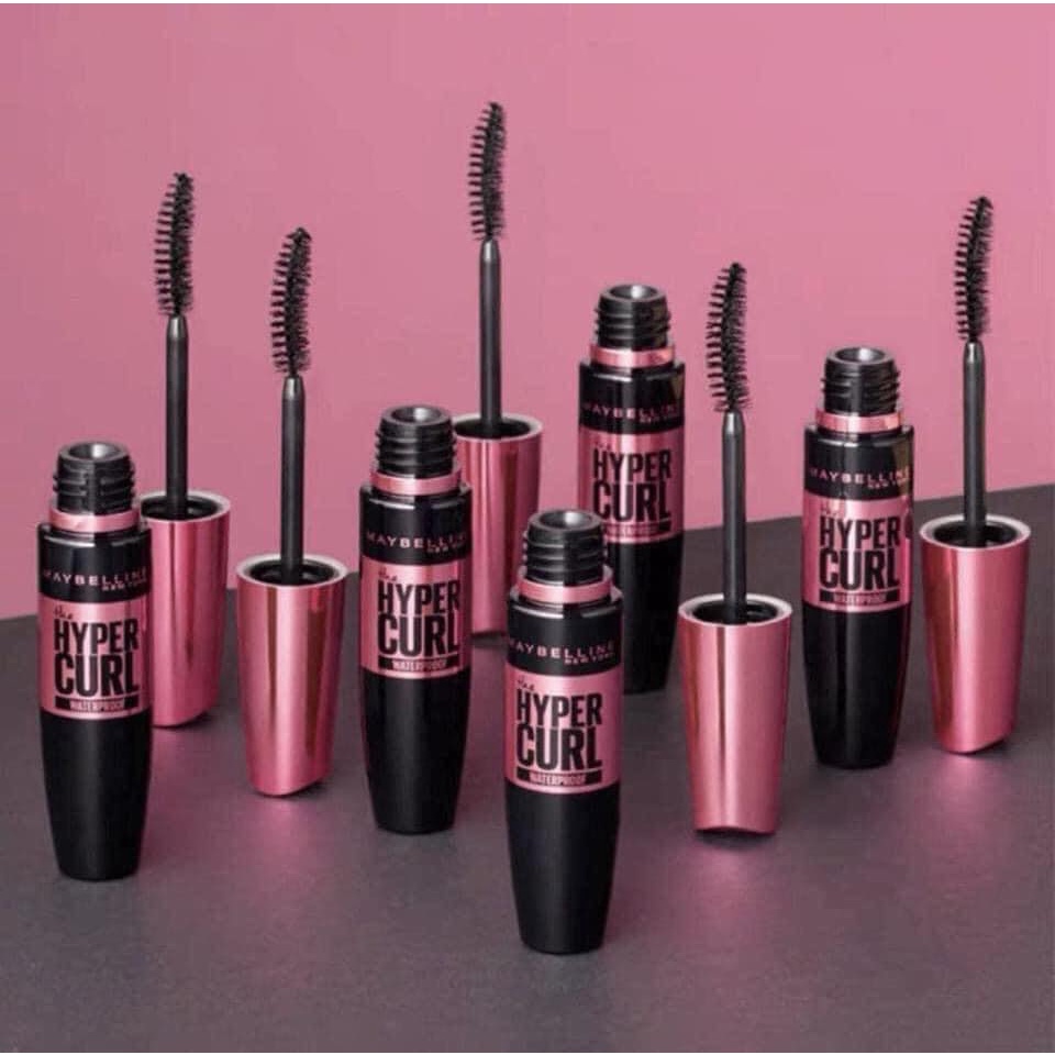 Mascara Dài Mi và Cong Mi Maybelline New York Hyper Curl Waterproof Chuốt Mi Đen Không Lem Không Trôi 9.2ml
