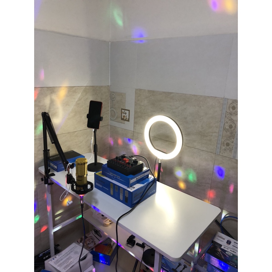Mic Thu Âm Micro Livestream Trọn Bộ Sound card V8S+ & Mic BM900 có bluetooth cùng pin sạc - hát thu âm, karaoke