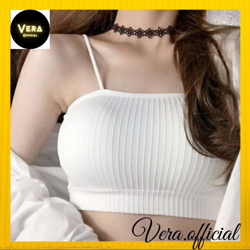 Áo bra gân tăm cotton, mềm mịn, thấm hút mồ hôi, áo lót nữ không gọng 2 dây mảnh, thun gân co giãn 4 chiều_YS14