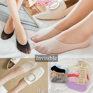 Đôi vớ cổ thuyền màu trơn chống trượt cho nữ