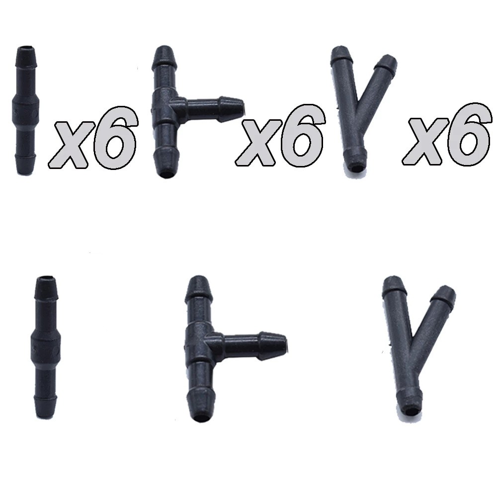Set 12 đầu nối ống nước 3 chiều hình chữ Y 4mm tiện dụng cho cần gạt nước xe hơi