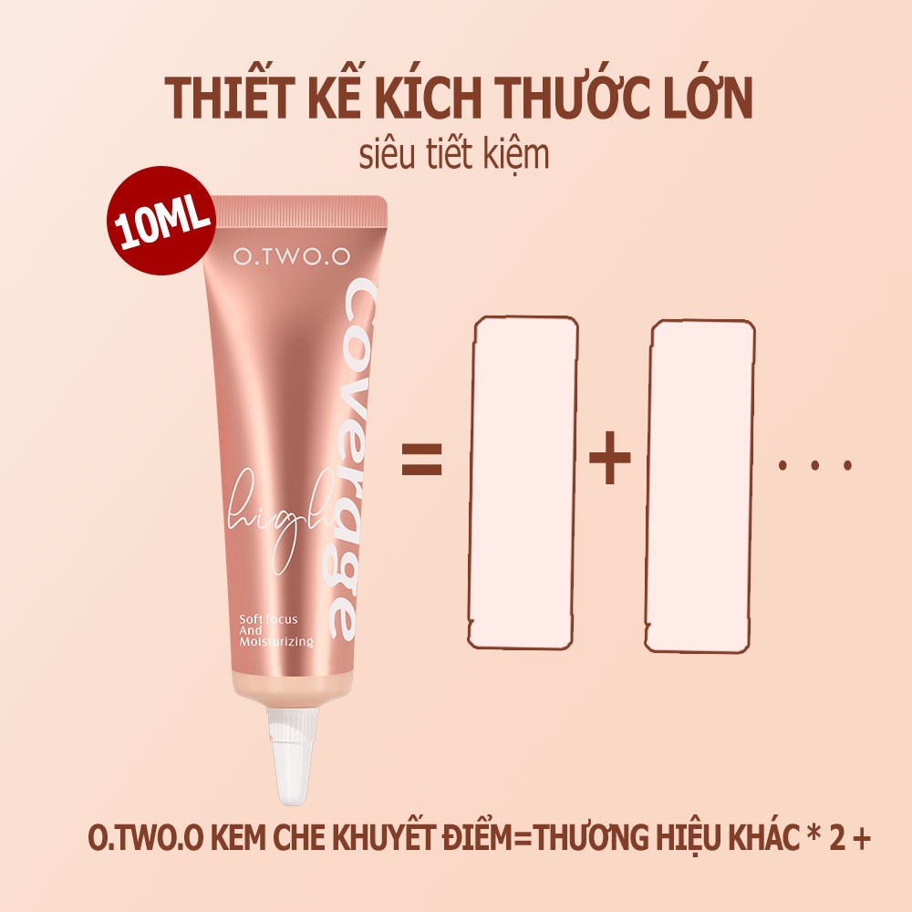 Che Khuyết Điểm O.TWO.O dạng tuýt Che Phủ Quầng Thâm, Mụn Lâu Trôi Chống Thấm Nước 10g SC033