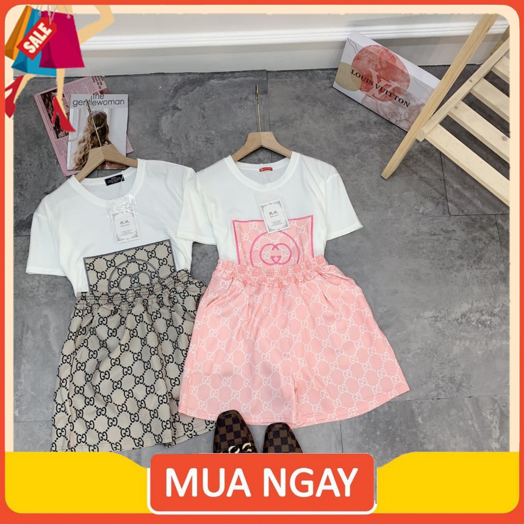 Set Bộ Nữ  ❣️ Set Áo Thêu Đáp Nổi Phối Quần Sọt Cute - Cá Tính - S111