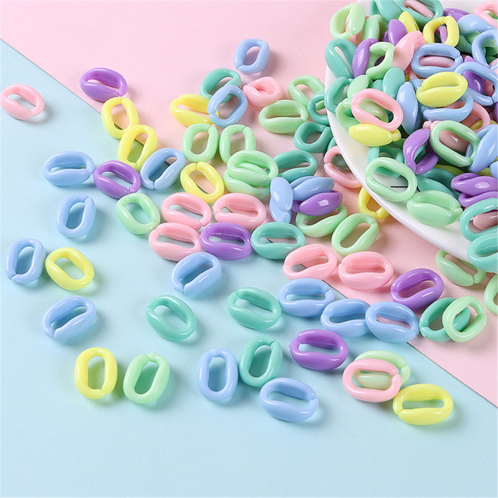 Set 50 vòng nối móc khóa bằng Acrylic màu sắc ngọt ngào DIY