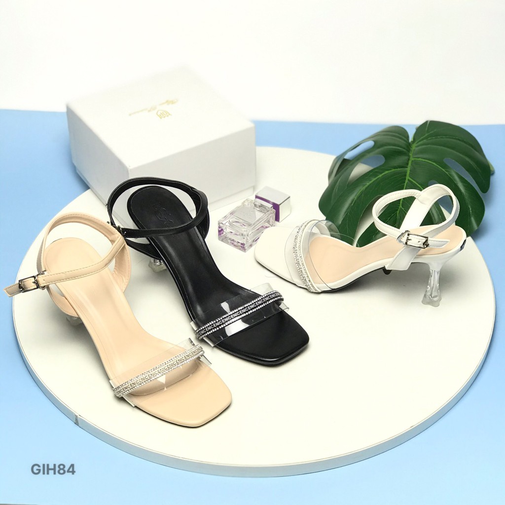 Sandal nữ BQ ❤️FREESHIP❤️ Giày sandal quai mica gót xoắn 7cm GIH84