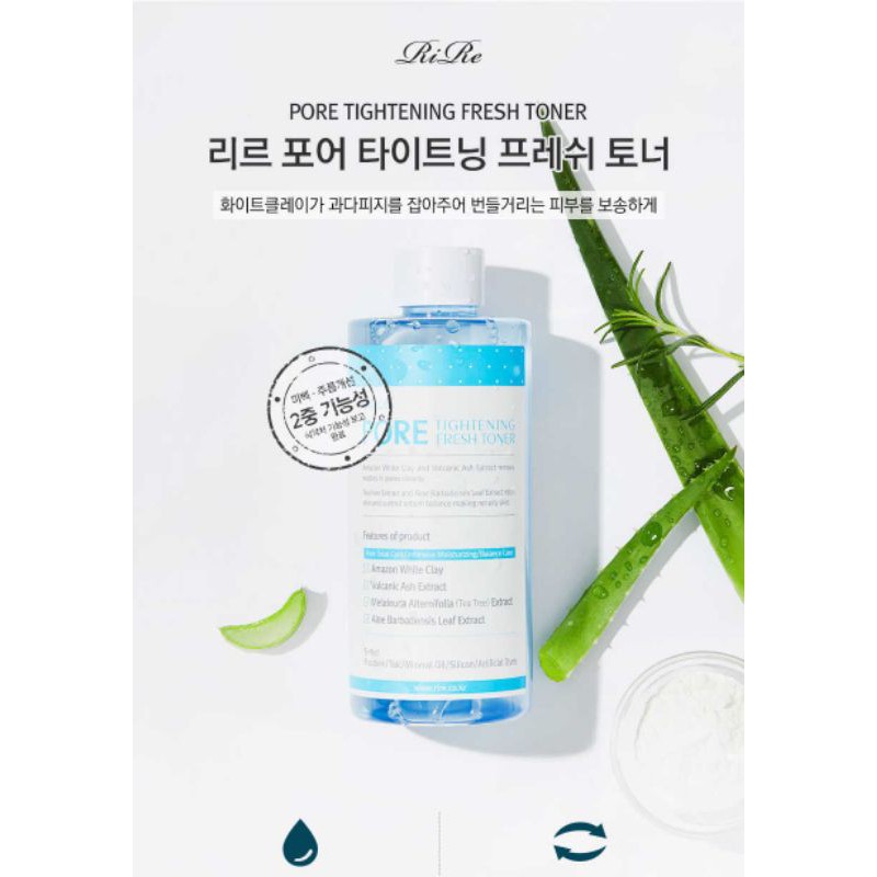 Toner Se Khít Lỗ Chân Lông Rire Pore Tightening Fresh Toner