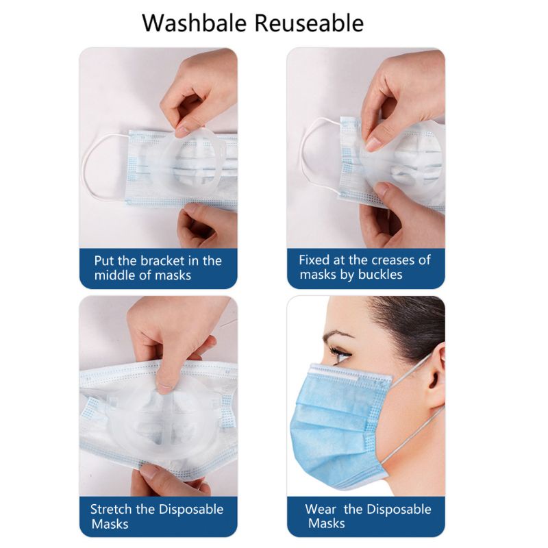 [Hàng mới về] Set 5 khung đỡ khẩu trang thoáng khí bảo vệ môi chuyên dụng