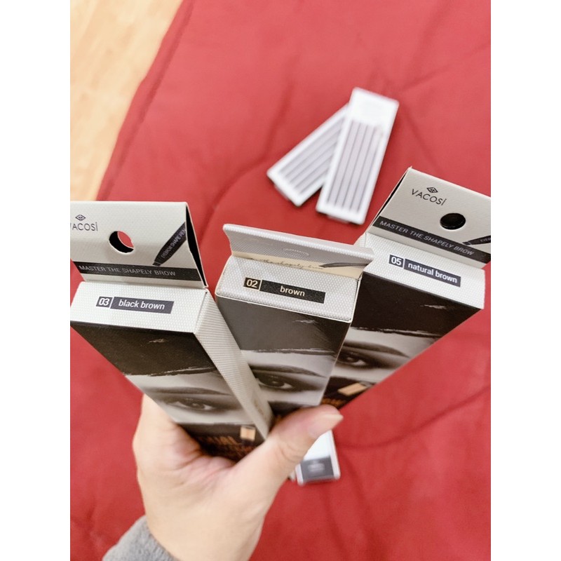 Chì Kẻ Mày 3 Đầu Vacosi Dual Eyebrow Shape Pen | BigBuy360 - bigbuy360.vn