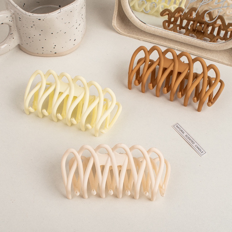 Kẹp tóc càng cua hình bánh rế tone màu vintage