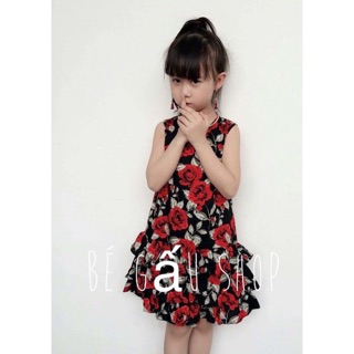 Váy thô hoa xếp tầng cho BG