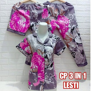 Bộ Đồ Ngủ 3 Trong 1 Họa Tiết Hoa Size Xl Ld 104 cm