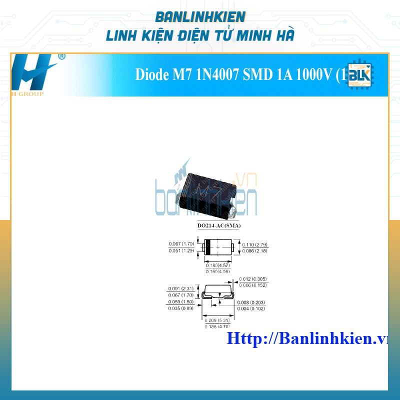 Diode Chỉnh Lưu M7 1N4007 SMD (10 Chiếc)