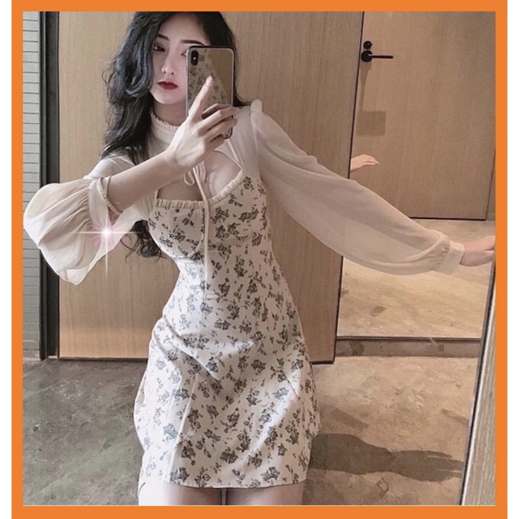 [Sẵn Hàng]♥️Đầm,Váy Cổ Nga Hoa Nhí 1 Lớp(ảnh thật)Size S->L Linh Ngọc Đàm