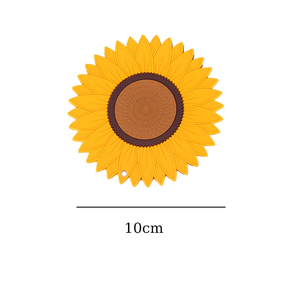 Miếng Lót Bàn Ăn Hình Hoa Hướng Dương Chống Trơn Trượt