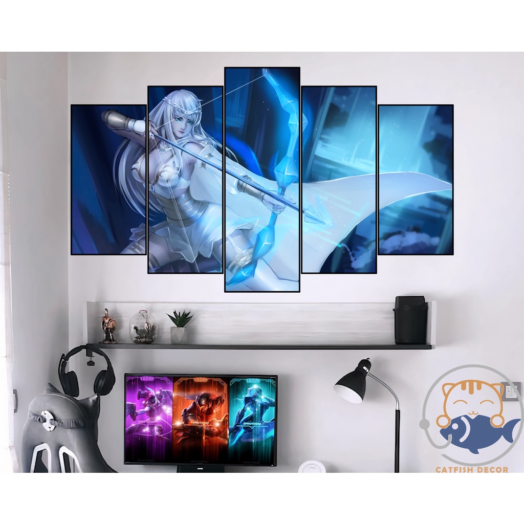 Tranh ghép dán tường trang trí phòng LOL, Liên minh huyền thoại - BỘ 2