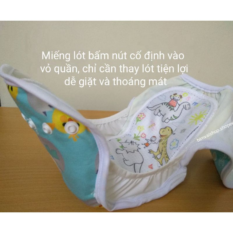  {1QUẦN+ 2LÓT} BỈM VẢI BabuNature CHỐNG TRÀN CHỐNG HĂM size M, L