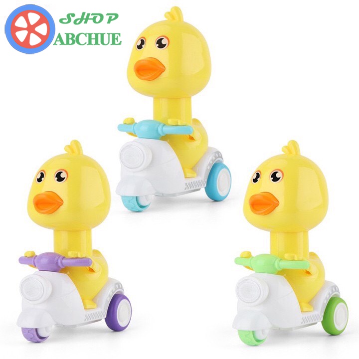 Đồ chơi trẻ em vịt con chạy xe vespa