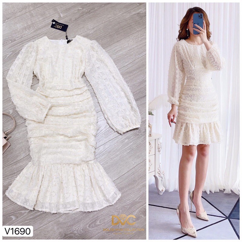 Váy body lông đuôi ,Đầm nữ thiết kế video hình ảnh shop tự chụp | BigBuy360 - bigbuy360.vn