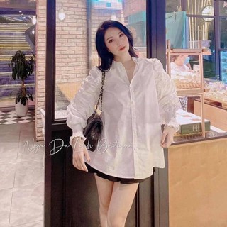 Áo Sơ Mi Cổ Tàu Tay Nhún