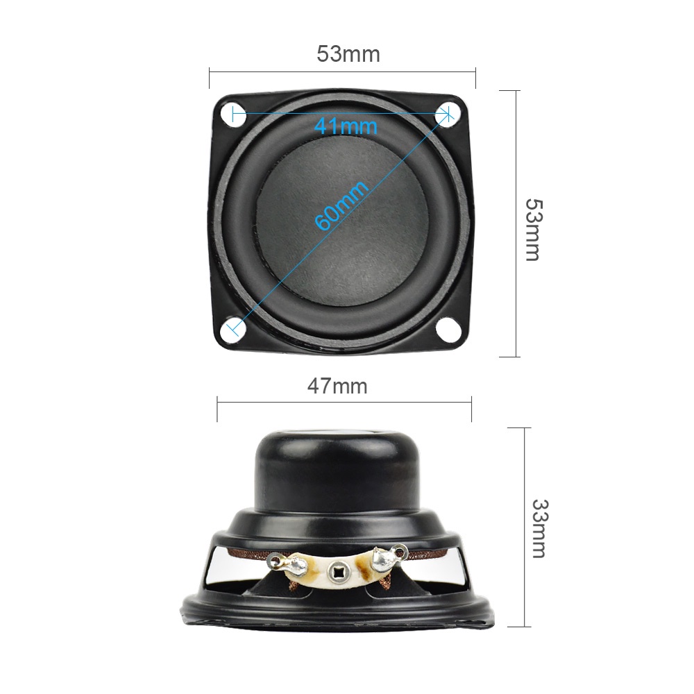 2 loa AIYIMA Bluetooth 4 Ohm 10W 53MM cỡ 2 inch dành cho loa trầm 3