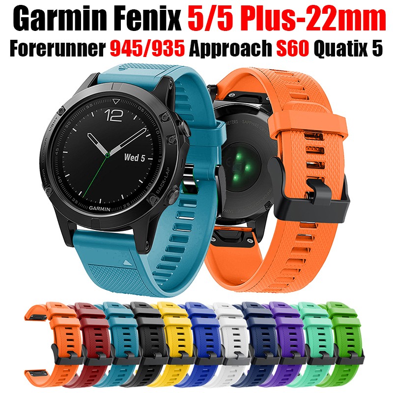 Dây đeo đồng hồ bằng silicon cao cấp cho Garmin Fenix 6 5 plus forerunner 945 935 approach s60 instinct quatix 5