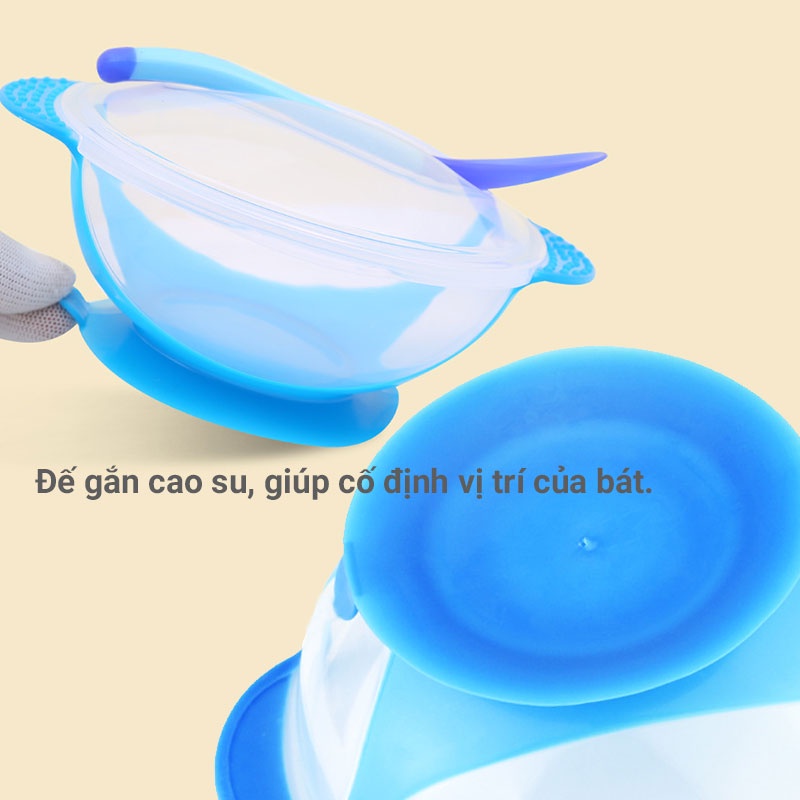 Bộ Bát Ăn Dặm Có Nắp Tiện Lợi An Toàn Cho Bé Chính Hãng BABYCAKES