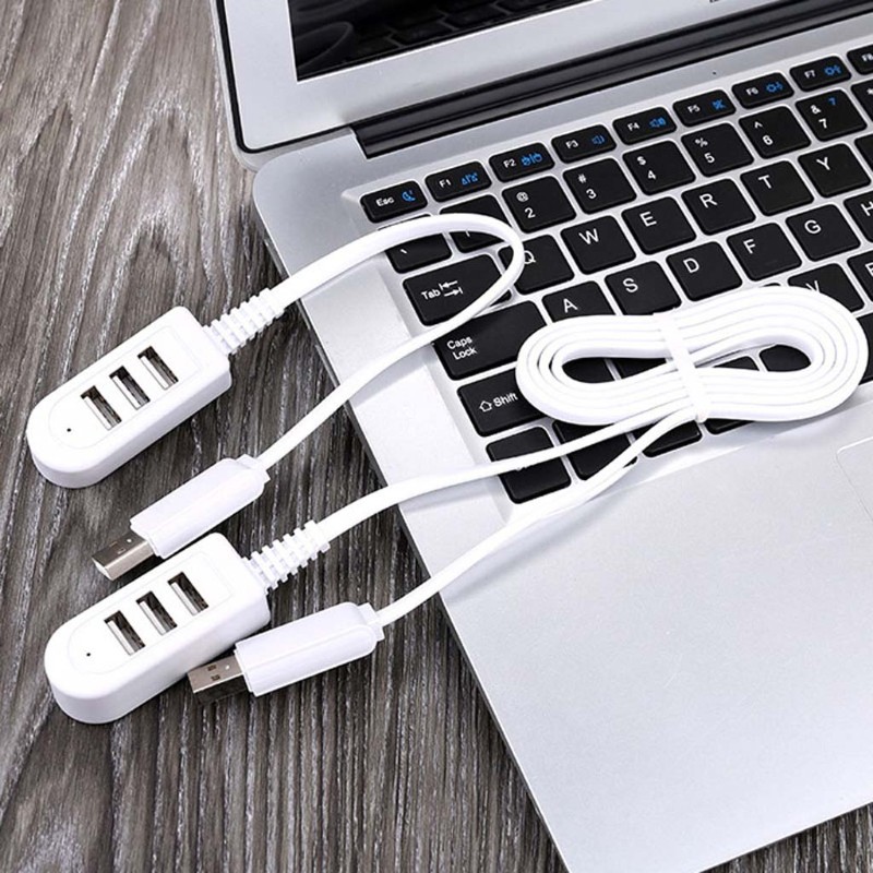 (3C) Hub Chia 3 Cổng Usb 2.0 Tốc Độ Cao Cho Laptop Pc