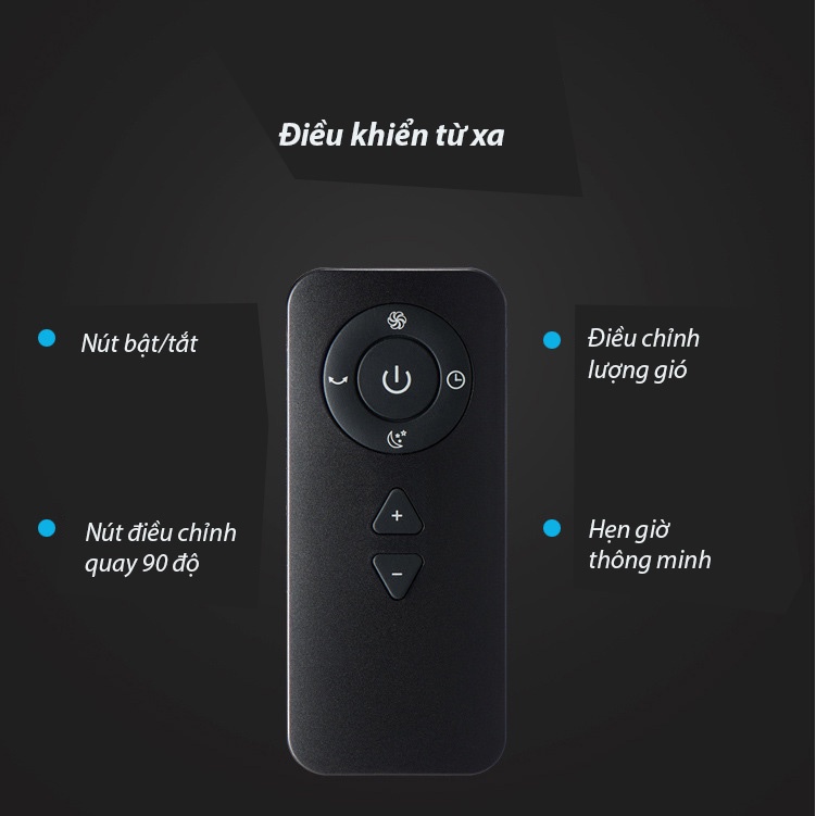 Quạt Không Cánh Để Bàn Treo Tường CR306 - 8 Tốc Độ Gió -Chế Độ Hẹn Giờ Thông Minh - Điều Khiển Từ Xa