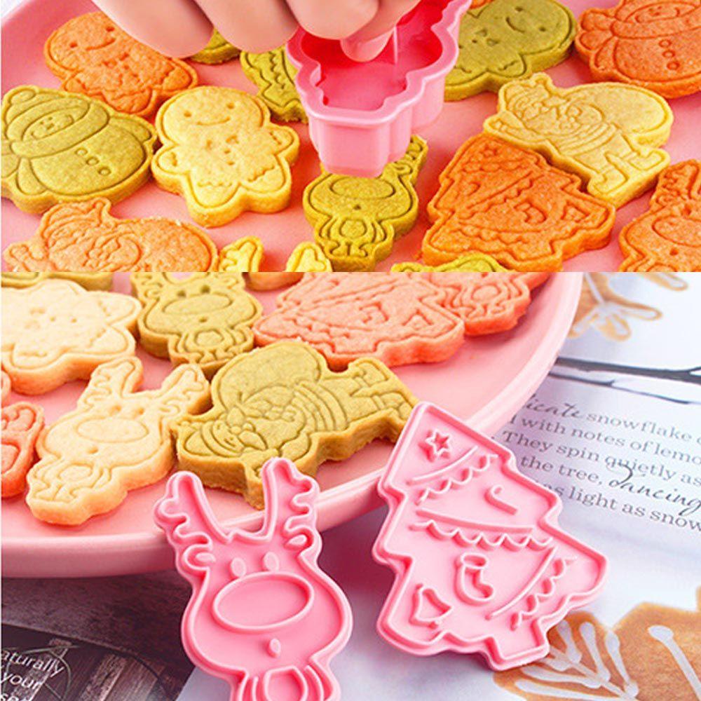 Set 6 Khuôn Nhựa Làm Bánh Quy Chủ Đề Giáng Sinh