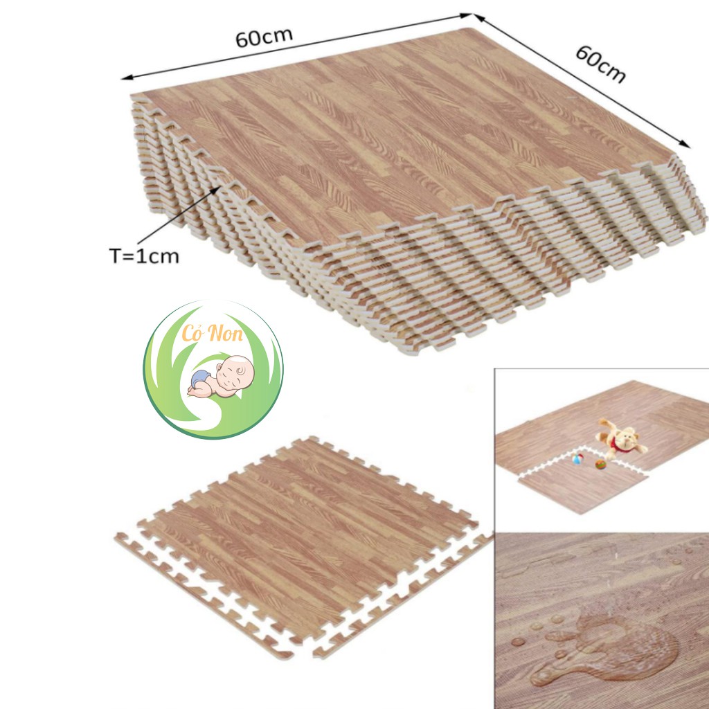 Thảm xốp vân gỗ 1 bộ 6 miếng 60x60cm (Thảm xốp lót nhà trải sàn)