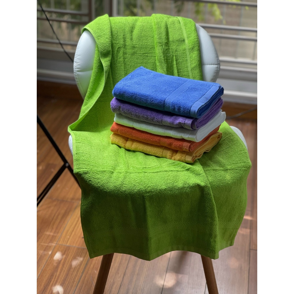 Combo 10 chiếc khăn tắm Màu Tân Thịnh, KT 50x100cm