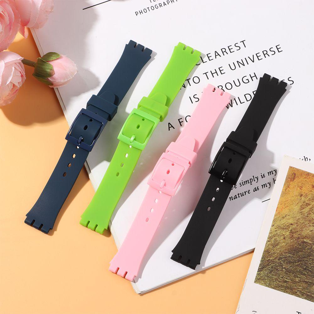 UPSTOPVN Dây Đeo Đồng Hồ Bằng Cao Su Silicone Cho Swatch