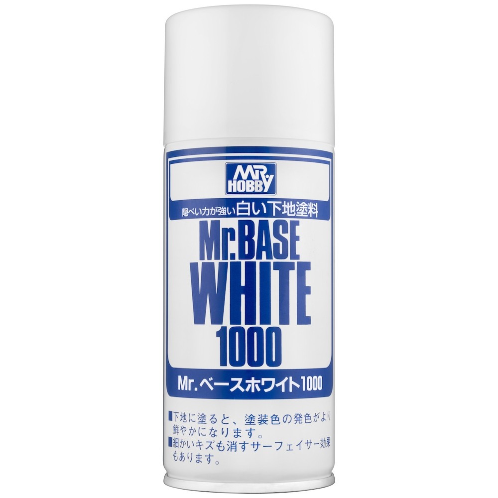 Bình xịt Sơn Lót Mr Base White 1000 Spray B518 cho mô hình