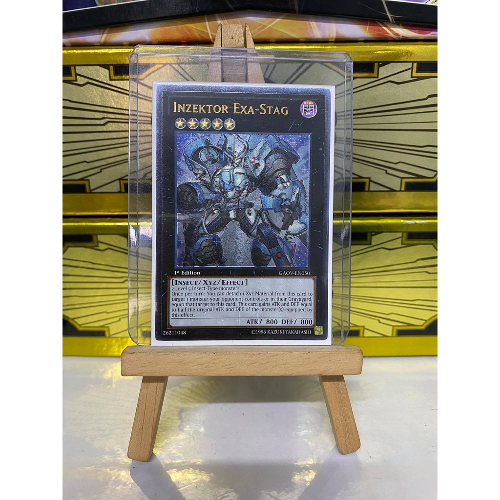 [ Dưa Hấu Yugioh ] Lá bài thẻ bài Inzektor Exa Stag - Ultimate Rare - Tặng bọc bài nhựa bảo quản