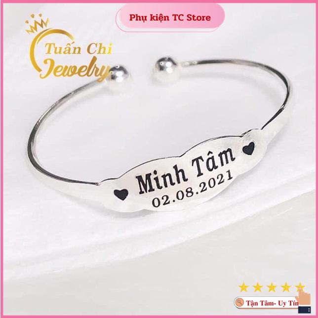 Lắc Tay Trẻ Em FREESHIP Vòng Tay Bạc Trẻ Em Khắc Tên Theo Yêu Cầu, Ý Nghĩa