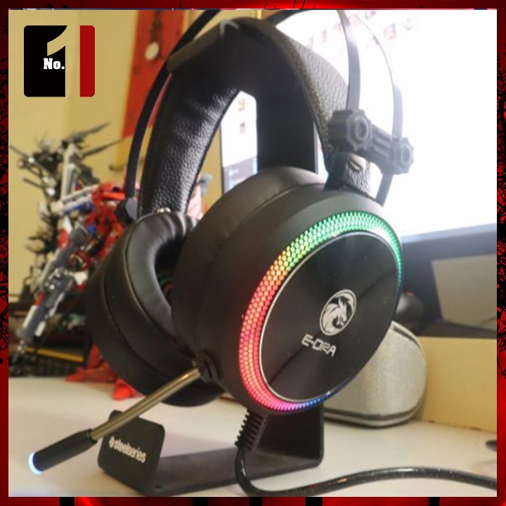 Tai Nghe Nhạc Headphone Gaming Chụp Tai Có Dây E-Dra EH412 Led RGB Tai Nghe Game Thủ Có Mic Máy Vi Tính Laptop Pc