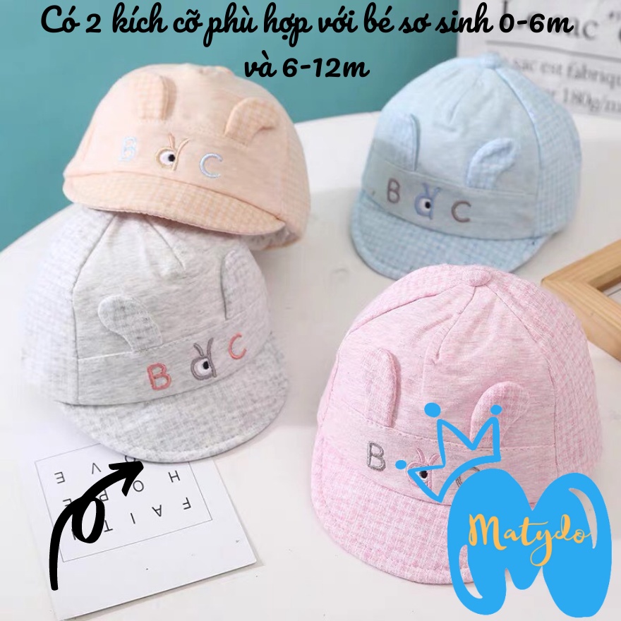 Mũ cho bé sơ sinh nón trẻ em bé trai bé gái mềm mại đáng yêu từ 0 đến 12 tháng phụ kiện mũ nón MSS02