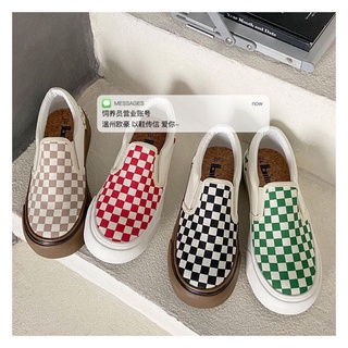Giày Lười Vải Canvas Mũi Tròn Đế Dày Phong Cách Retro Hồng Kông Dễ Thương Thời Trang Mùa Hè 2022 Cho Nữ