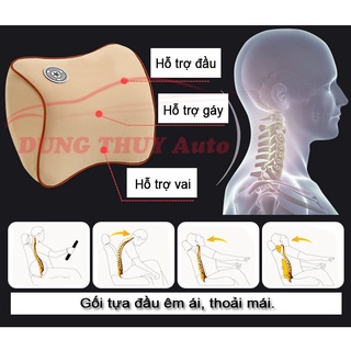 Gối tựa đầu tựa lưng ô tô cao su non đàn hồi t01 - ảnh sản phẩm 3