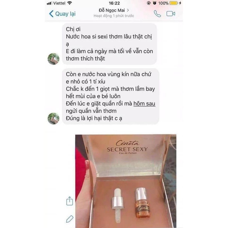 Nước hoa vùng kín Cenota Secret Sexy, Nước hoa vùng kín làm mê mệt các chàng, inis store