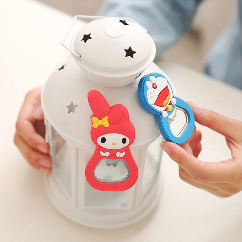 Dụng Cụ Mở Nắp Chai Bia Từ Tính Bằng Thép Không Gỉ Hình Hoạt Hình Dễ Thương