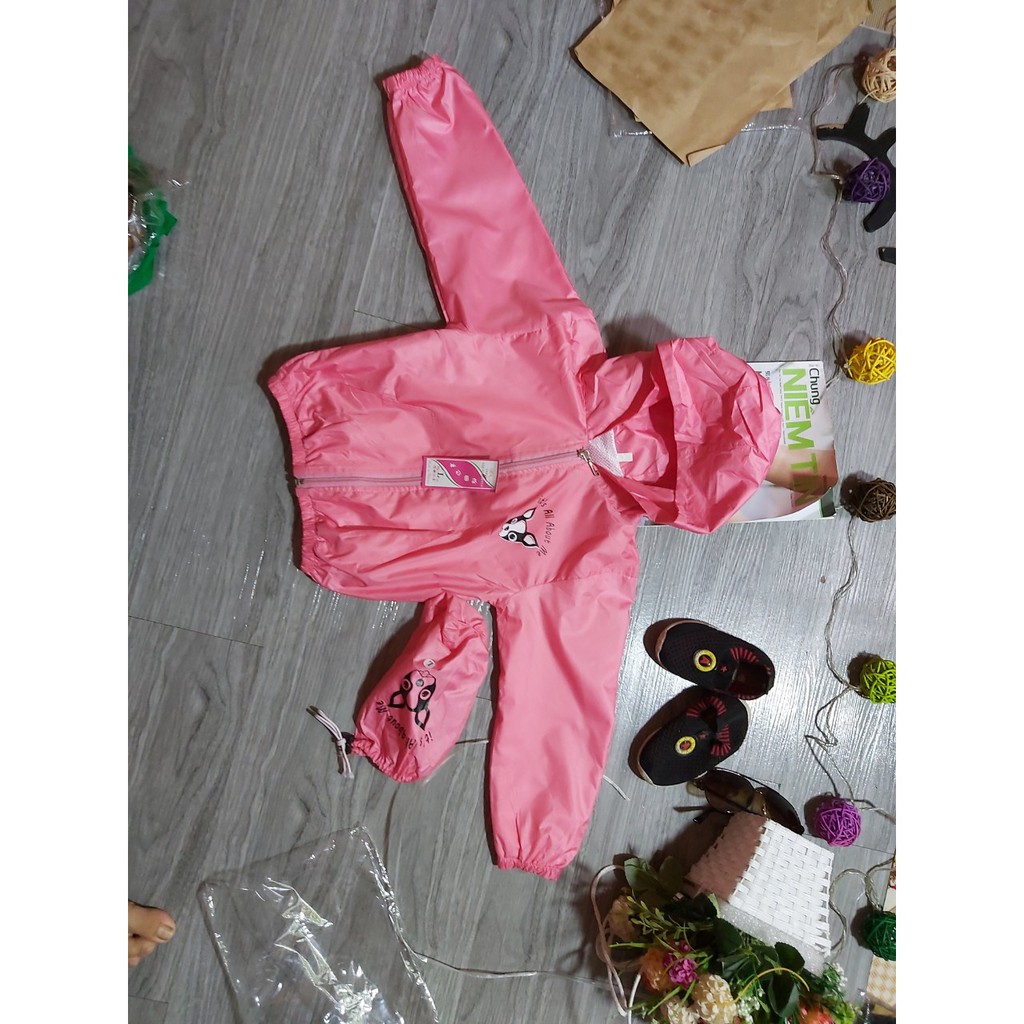 Áo khoác gió lót lưới hàng quảng châu sành điệu dành cho bé trai và bé gái 6-16kg