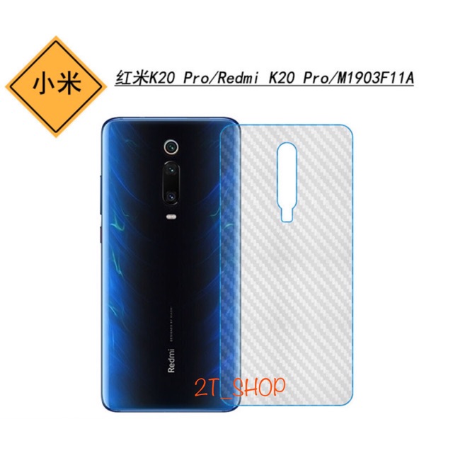 DÁN VÂN CARBON MẶT LƯNG XIAOMI REDMI K20 PRO