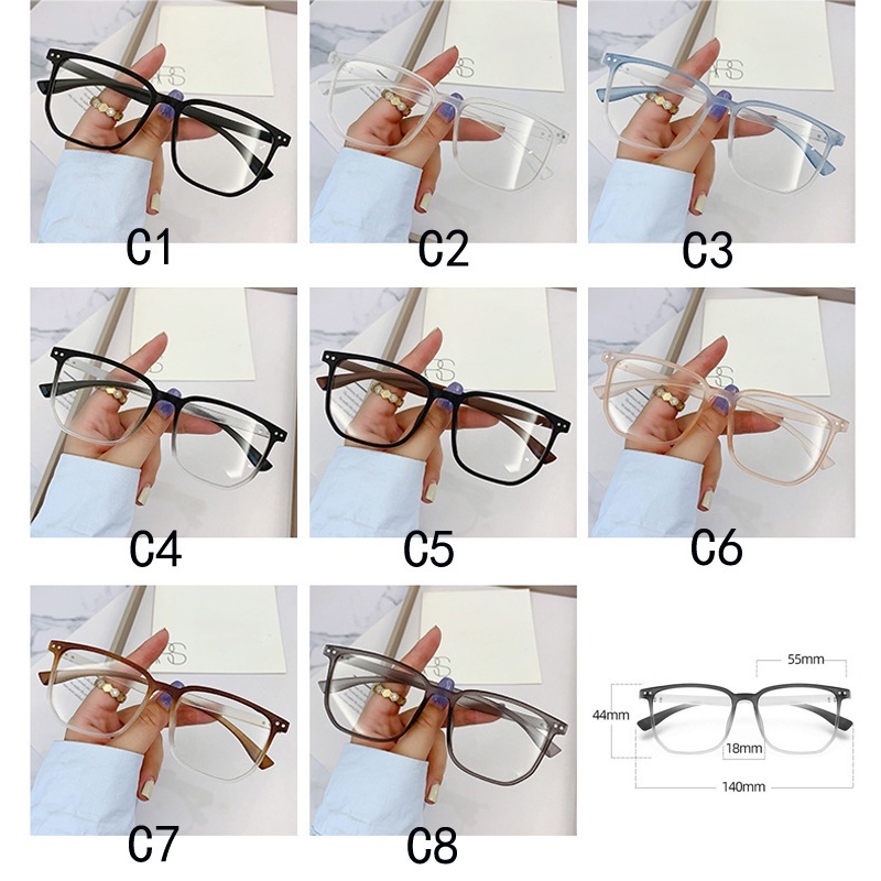 Kính Mát Gọng Vuông Chống Ánh Sáng Xanh Chống Bức Xạ Phong Cách Cổ Điển Thời Trang Cho Nam Và Nữ