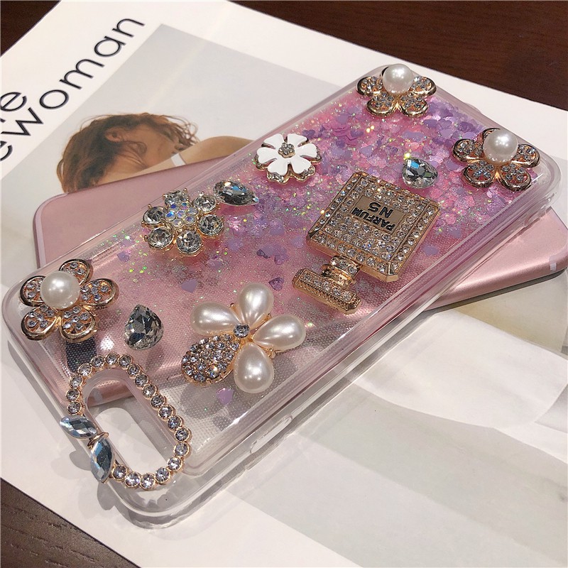 Ốp Lưng Kim Tuyến Nước Hình Hoa Cho iphone 14 13 12 pro max iphone 11 pro max xs xr x