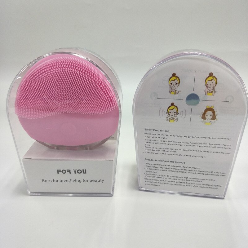 Electric Mini Facial Cleansing Massager Brush For Wash Face Cleanser Machine Deep Clean Silicone Cleaner  Massage USB Charging