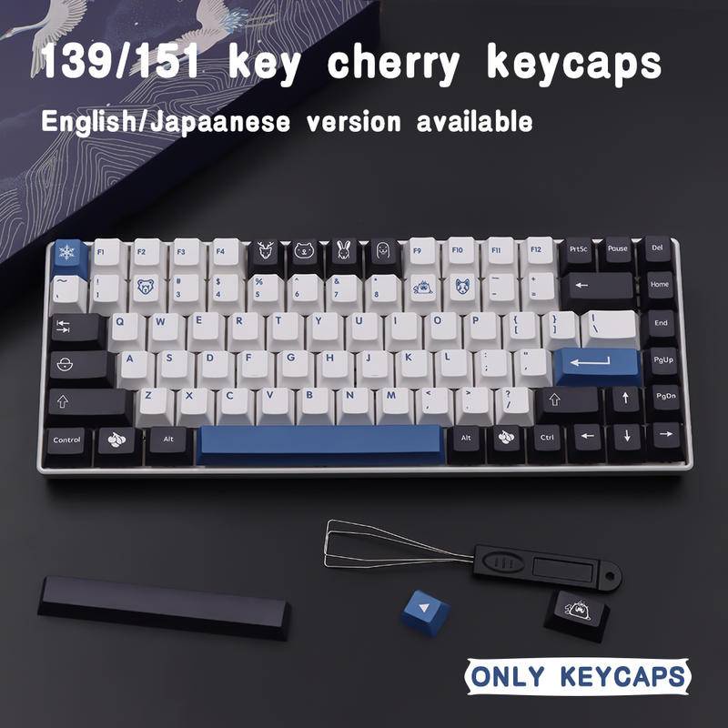 139 keys Arctic keycap Cherry Profile PBT sublimation suitable for GMK61/64/68/84/87/96/980/104/108 mechanical keyboard